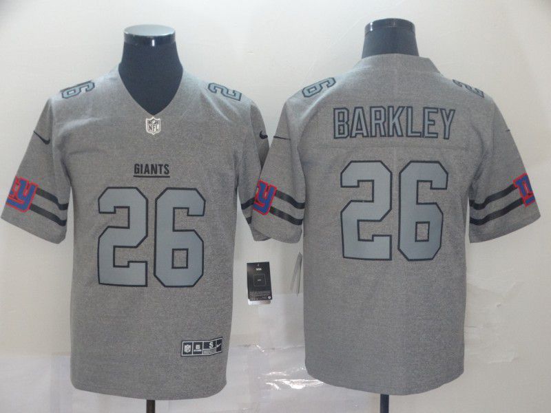 Men New York Giants #26 Barkley Grey Retro Nike NFL Jerseys->arizona cardinals->NFL Jersey